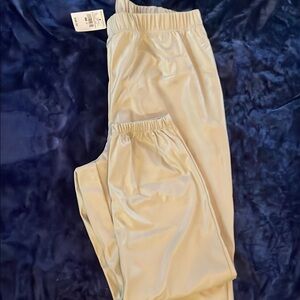 Ashley Stewart Cream Joggers with Elastic Waistband